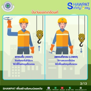 การใช้สัญญาณมือในการสื่อสารระหว่างผู้ปฎิบัติงานเกี่ยวกับปั้นจั่นประเภทปั้นจั่นเคลื่อนที่ 3