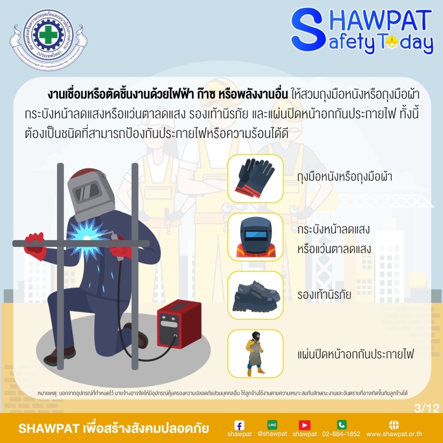 PPE ที่ได้มาตราฐาน ตามประเภทและชนิดของงาน 4