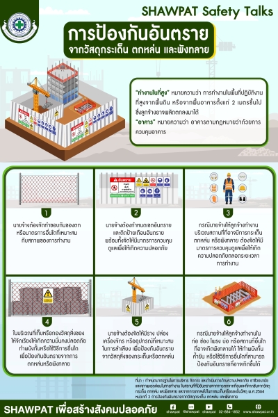 การป้องกันอันตรายจากวัสดุกระเด็น ตกหล่น และพังทลาย