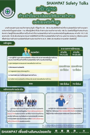 หลักสูตรเจ้าหน้าที่ความปลอดภัยระดับเทคนิคขั้นสูง